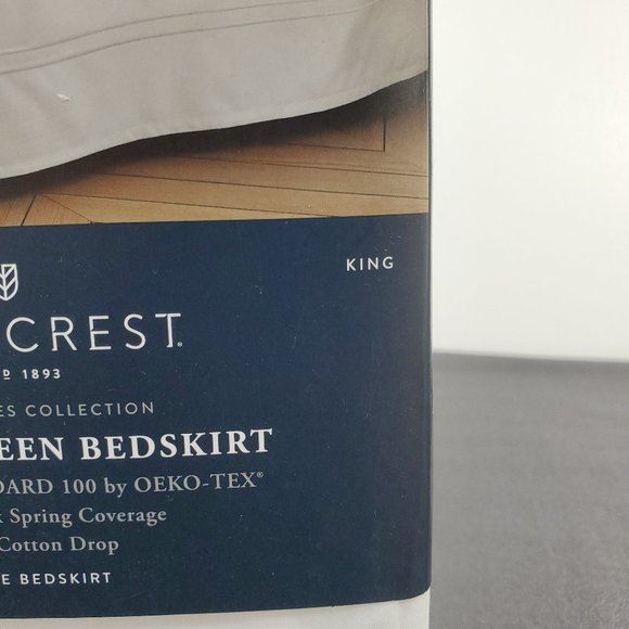 Fieldcrest Hotel Sateen Bedskirt King 15" Drop - Picture 3 of 5